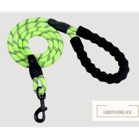 Reflective Dog Leash Nylon Pet Dog Leash Rope For Small Medium Large Dogs Walking Training Pet Suppiles (Option: Green)