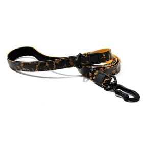 UV Printing Camouflage Embossed Pet Leash Set Is A Perfect Combination Of Style And Functionality Specially Designed For Pets' Outdoor Activities (Option: Orange-15mm)
