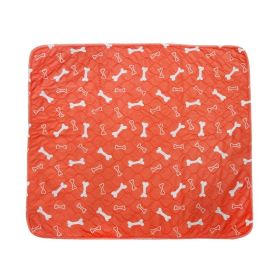 Three-layer Waterproof Pet Absorbent Pad (Option: Orange-S)