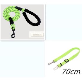 Reflective Dog Leash Nylon Pet Dog Leash Rope For Small Medium Large Dogs Walking Training Pet Suppiles (Option: Green set)